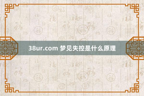 38ur.com 梦见失控是什么原理