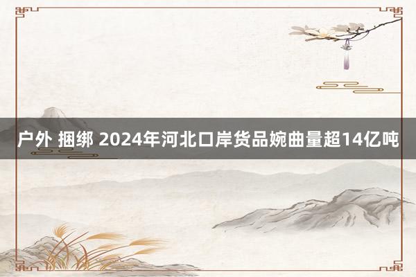 户外 捆绑 2024年河北口岸货品婉曲量超14亿吨